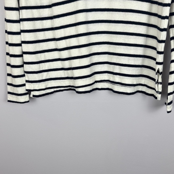 J. Crew 100% Cotton Nautical Black and White Striped XS Top - Picture 6 of 9